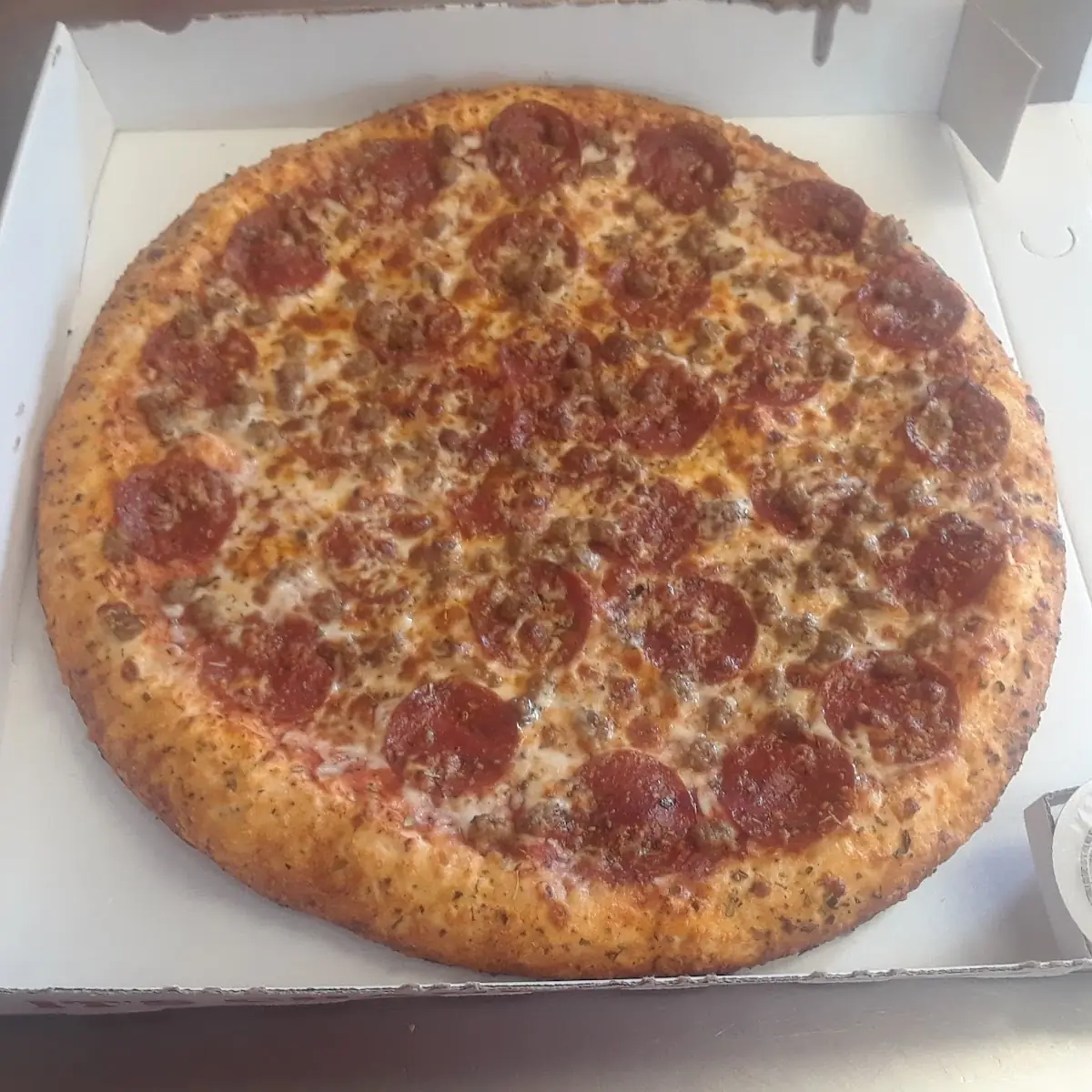 Large Pepperoni Sausage Pizza