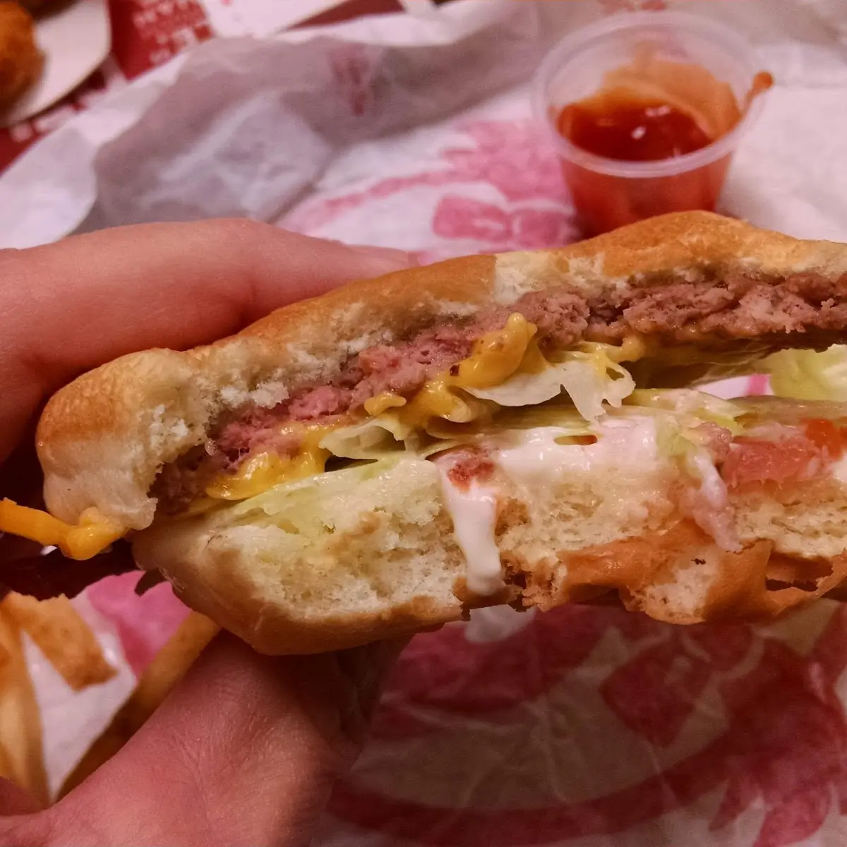 Under Cooked Hamburger