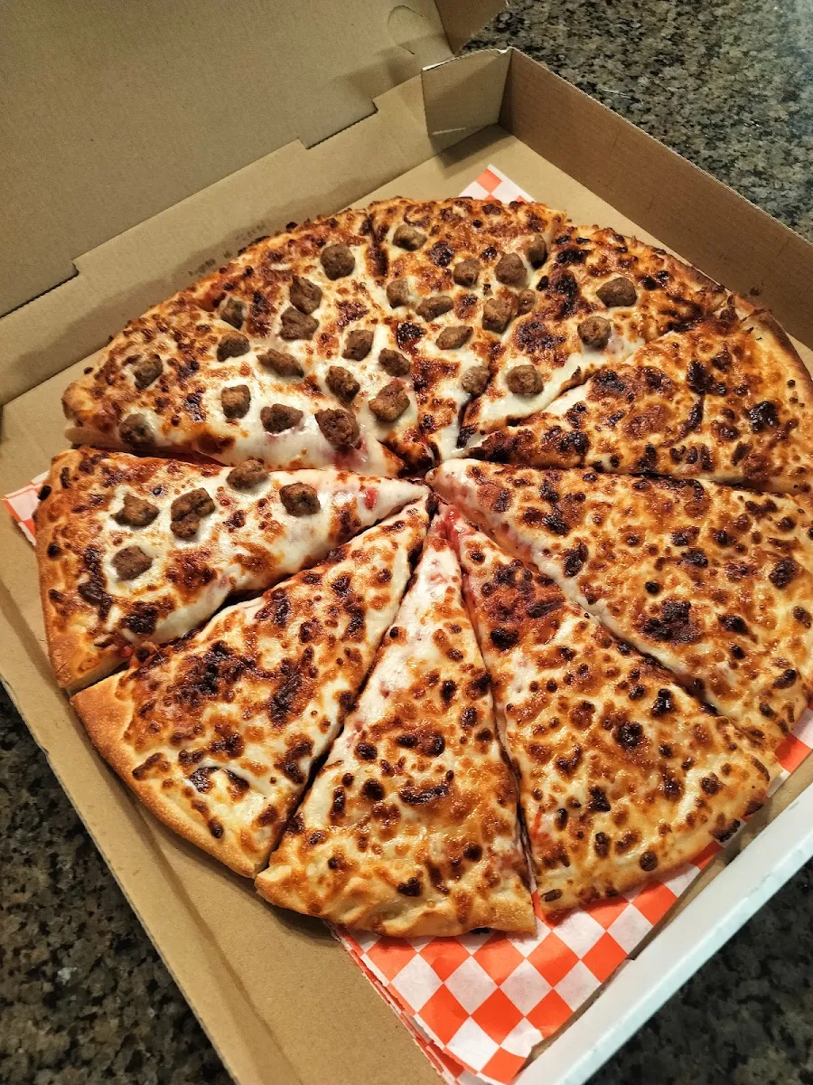 Half Sausage Half Cheese Pizza