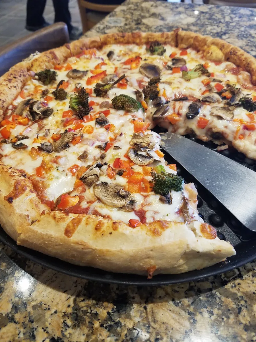 Deep Dish Veggie Pizza