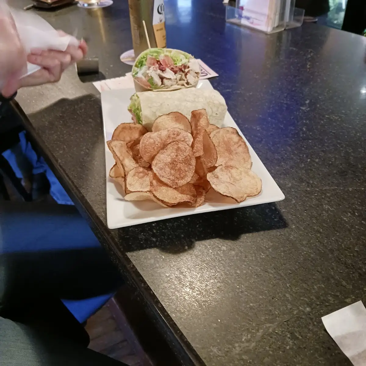 Chicken Wrap with Fresh Potato Chips