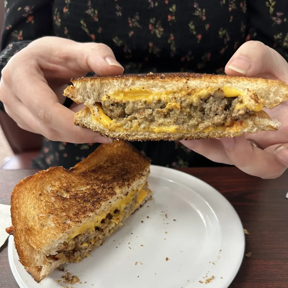 Meatloaf and Cheese Sandwich