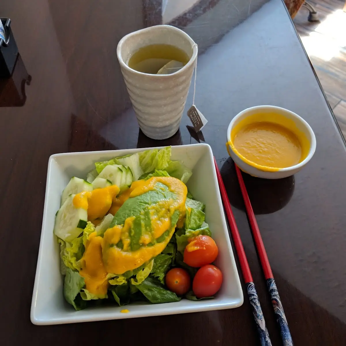 Green Salad with Ginger Dressing