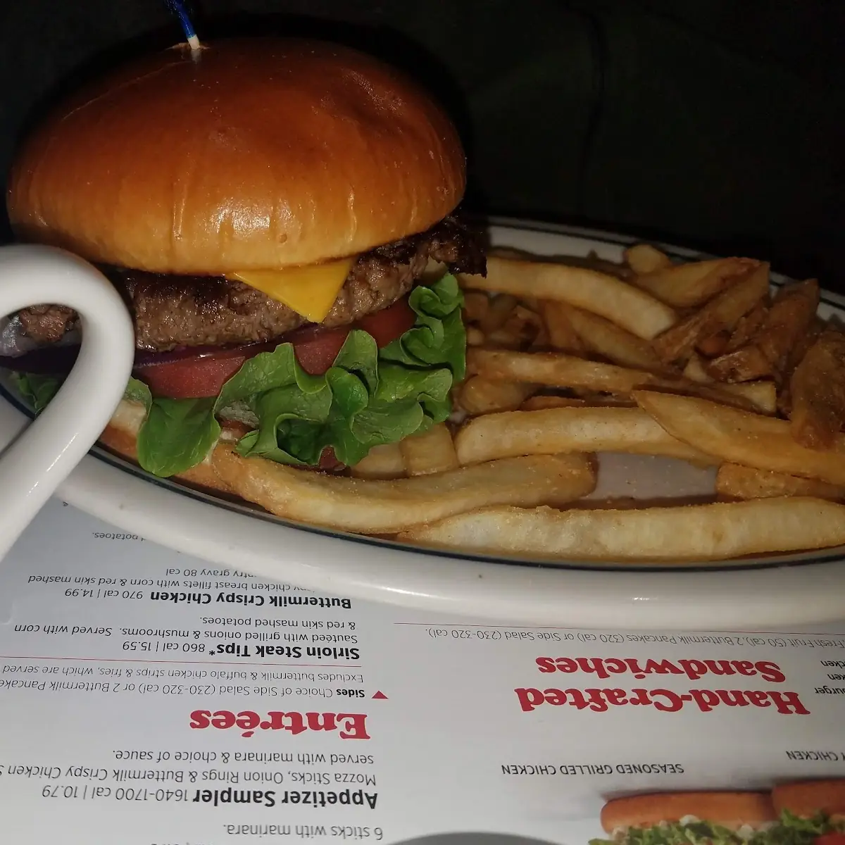 Bacon Cheeseburger and Fries