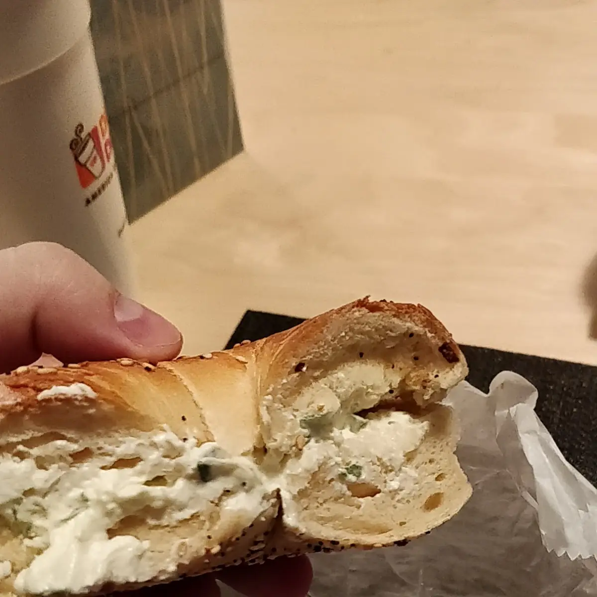 Scallion Cream Cheese Everything Bagel