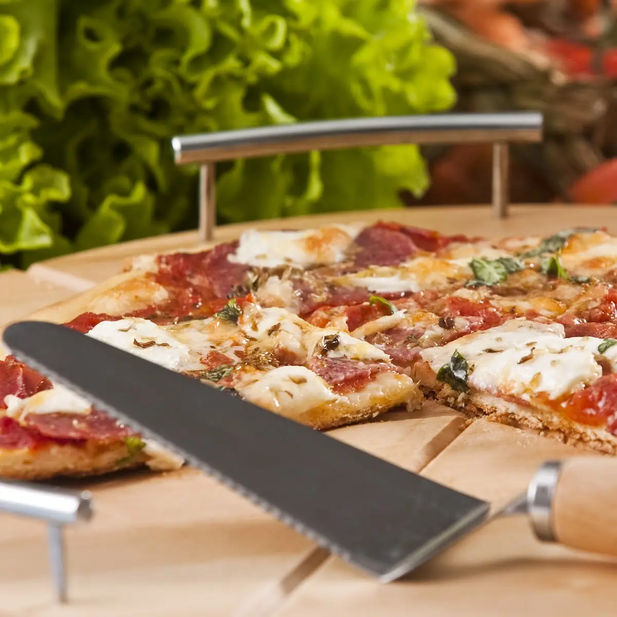 Oven Baked Pizza Served
