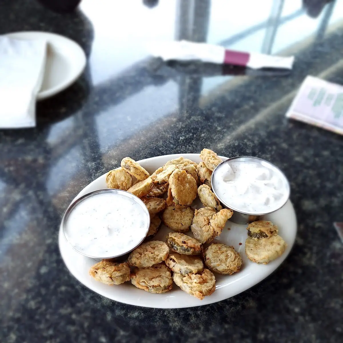 Fried Pickles with Ranch Dressing