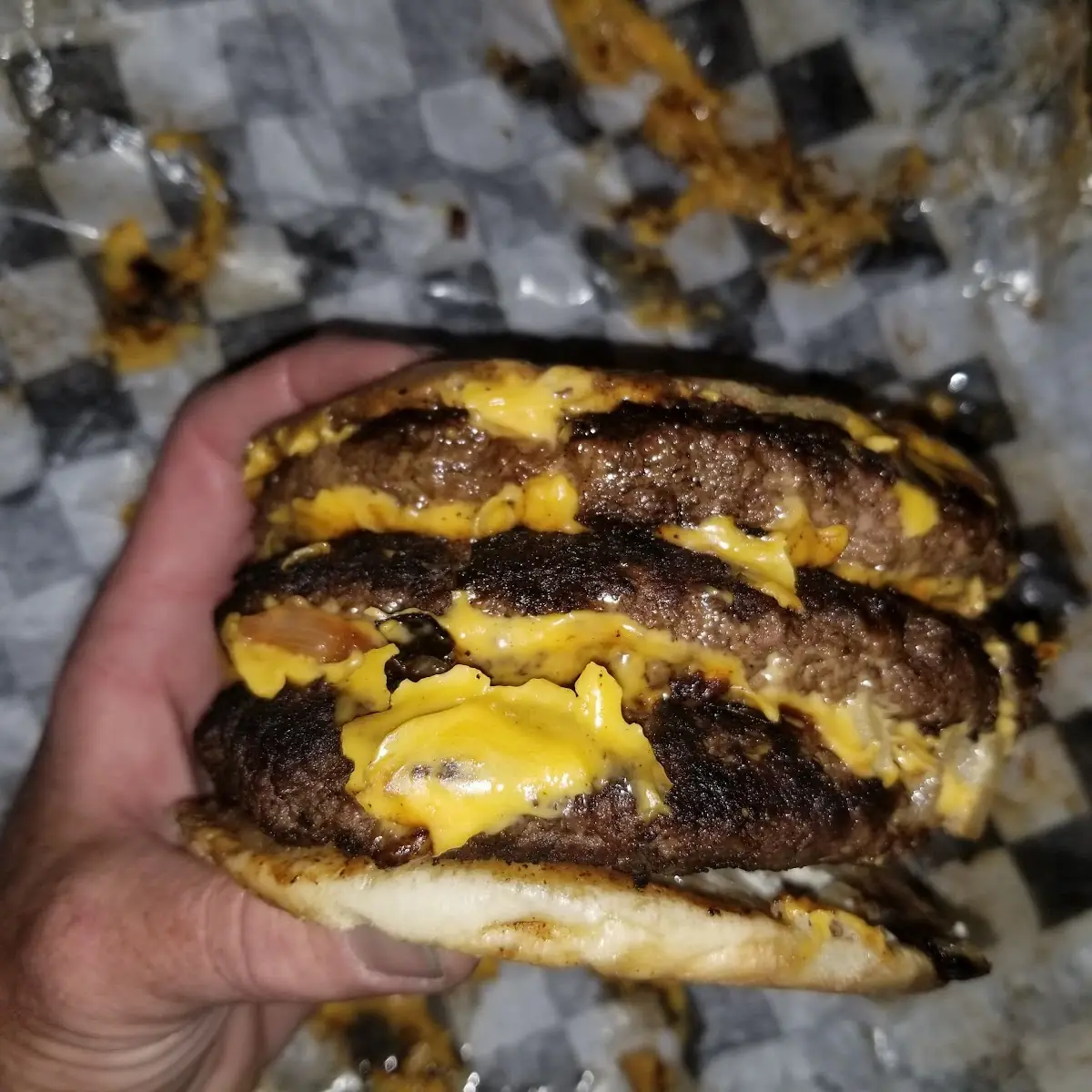 3 4 lb Six Million Dollar Burger Triple Cheeseburger