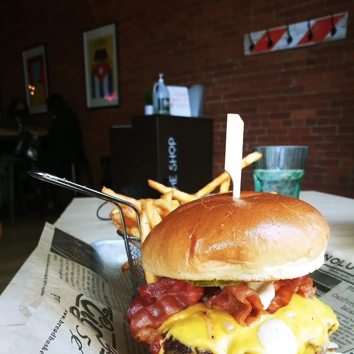 Bacon Cheeseburger and Fries