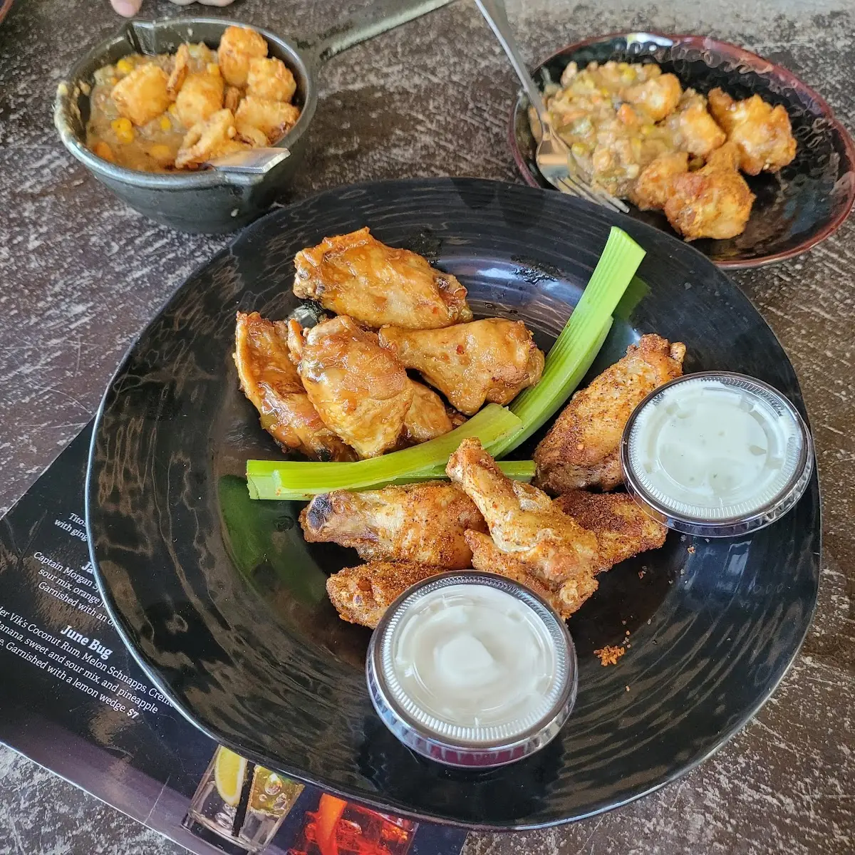 Tater Tots Hot Dish and Wings