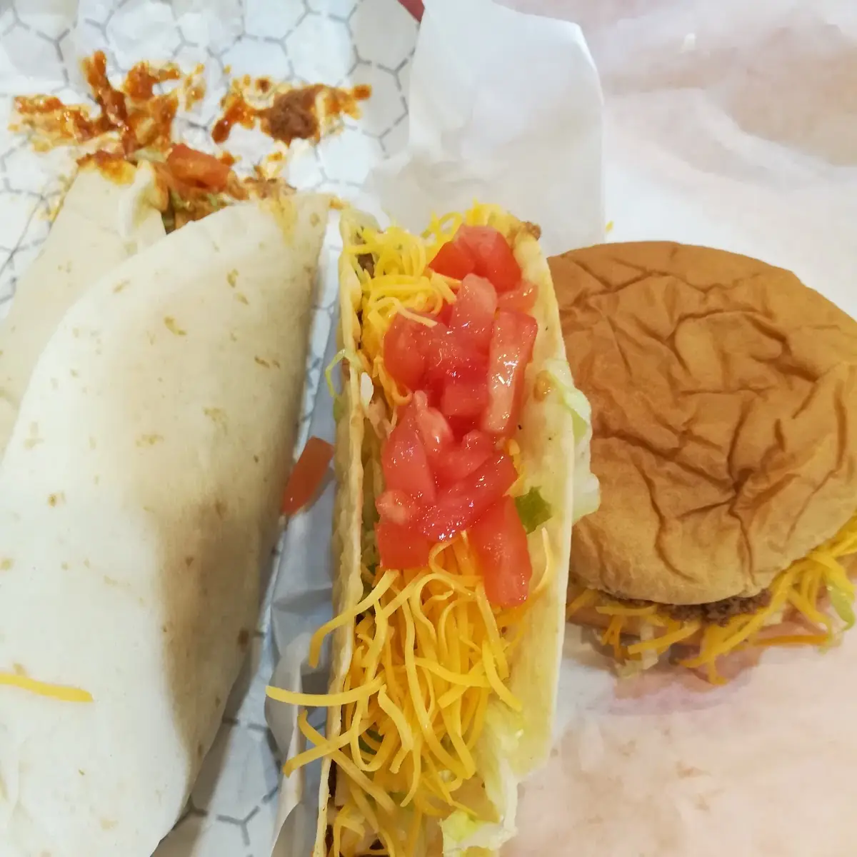 Taco Burrito Chili Burger