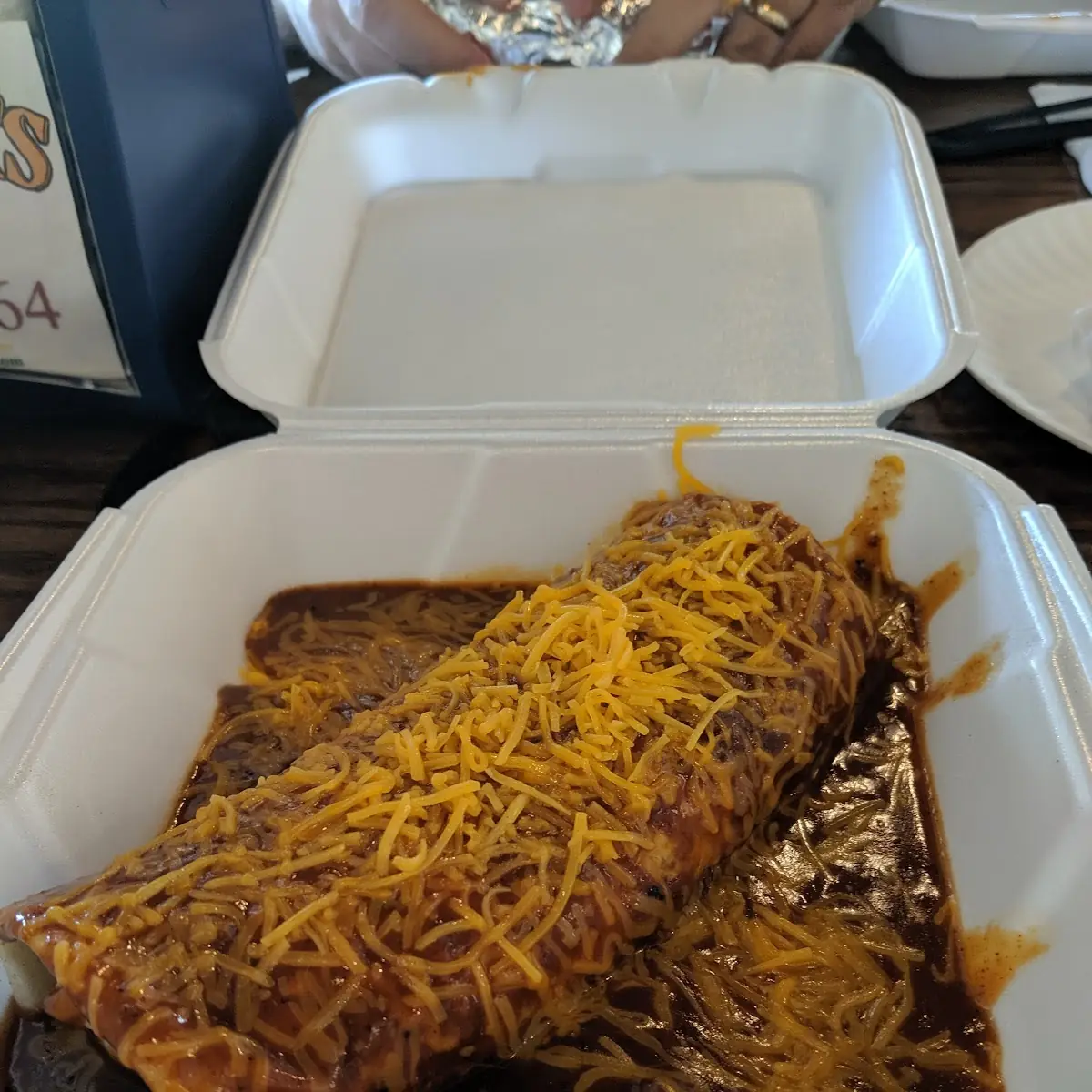 Bean Burrito Enchilada Style