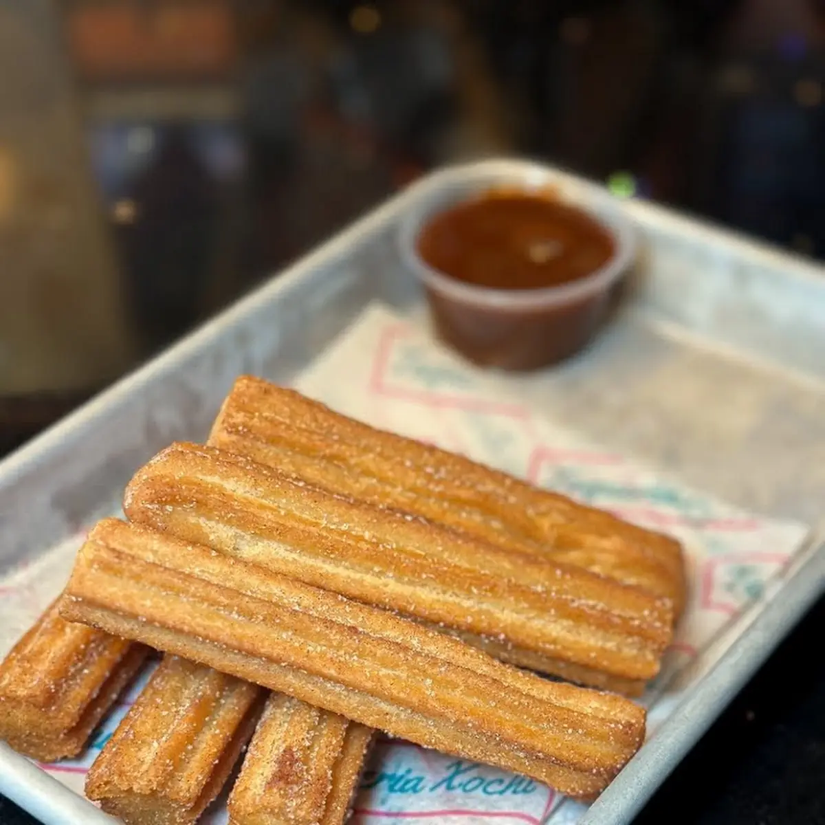 Churros with Caramel Dipping Sauce