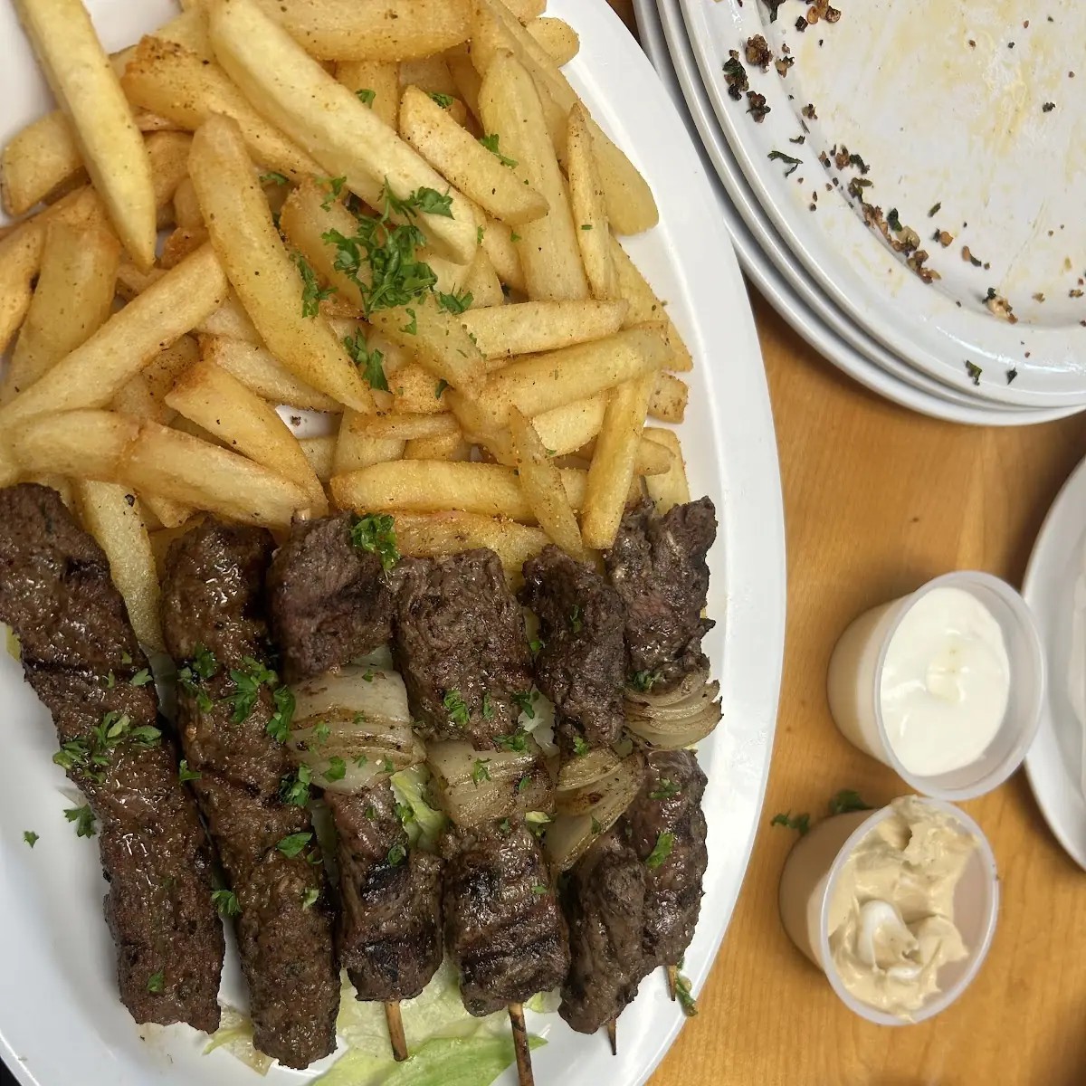 Shish beef Kabab Wrap