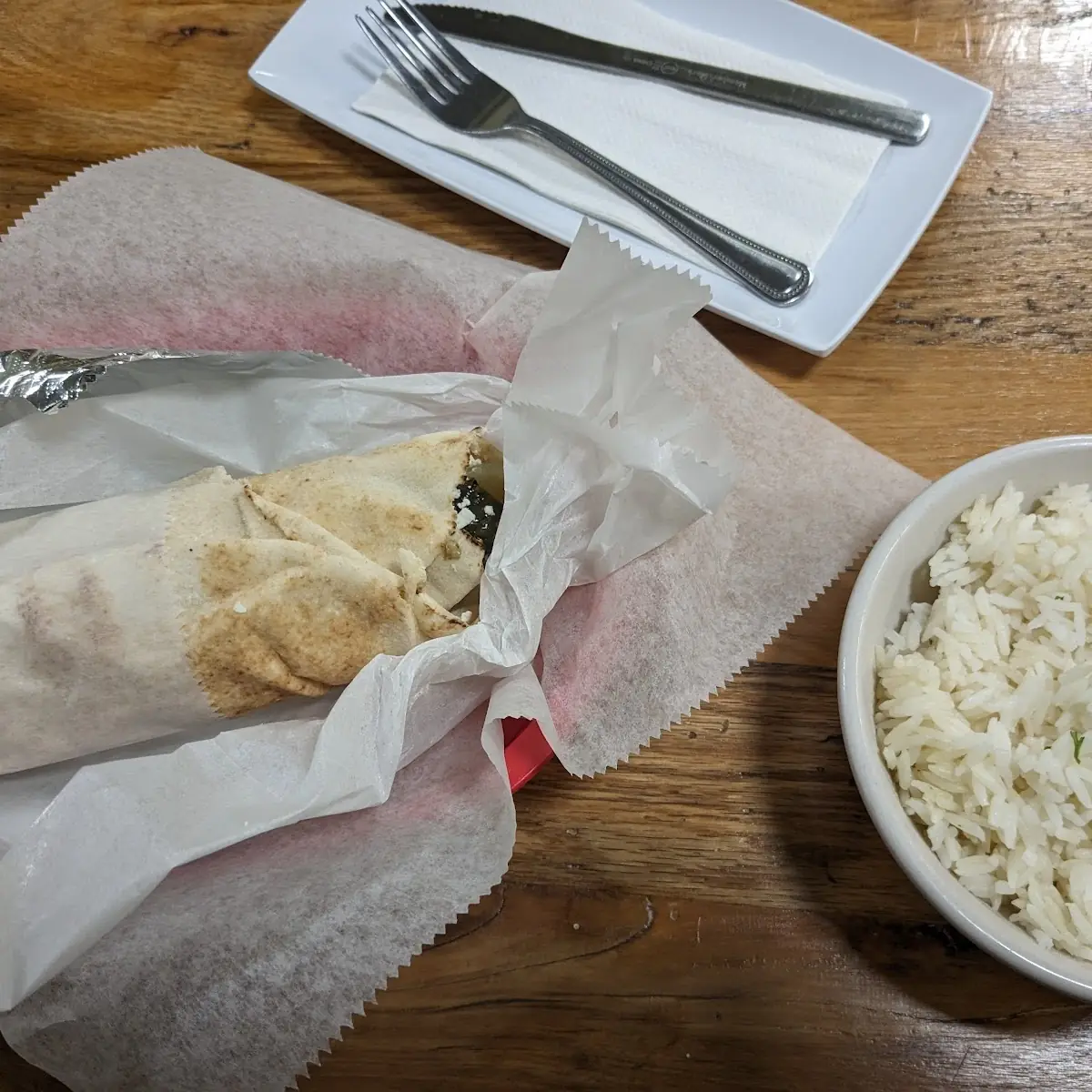 Eggplant cauliflower N' Hummus wrap