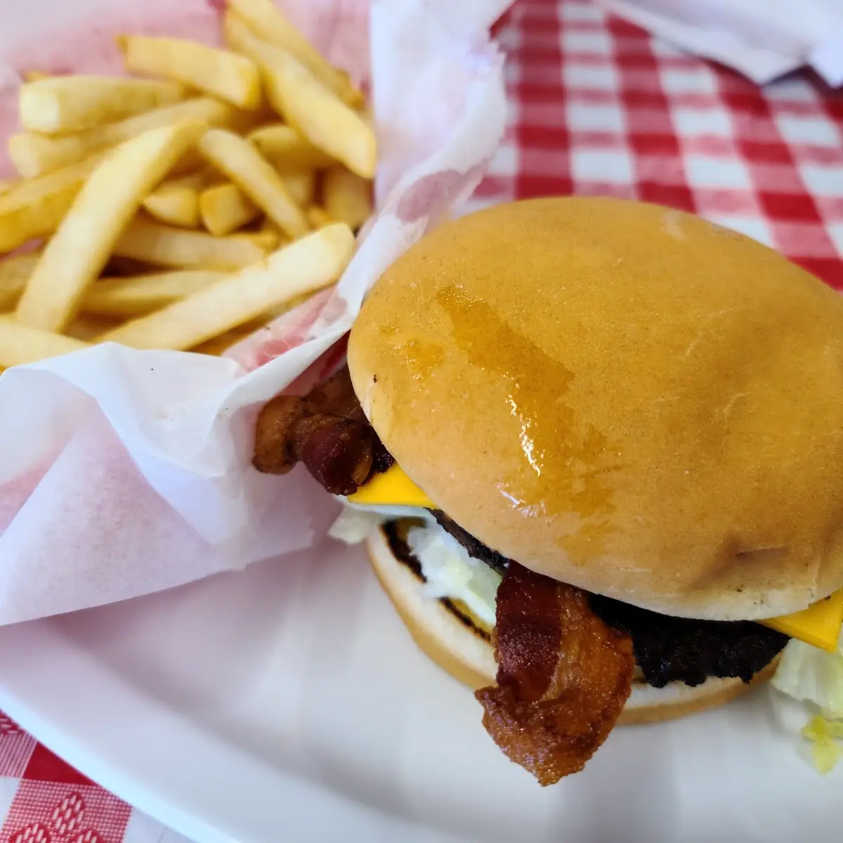 Bacon Cheeseburger and Fries