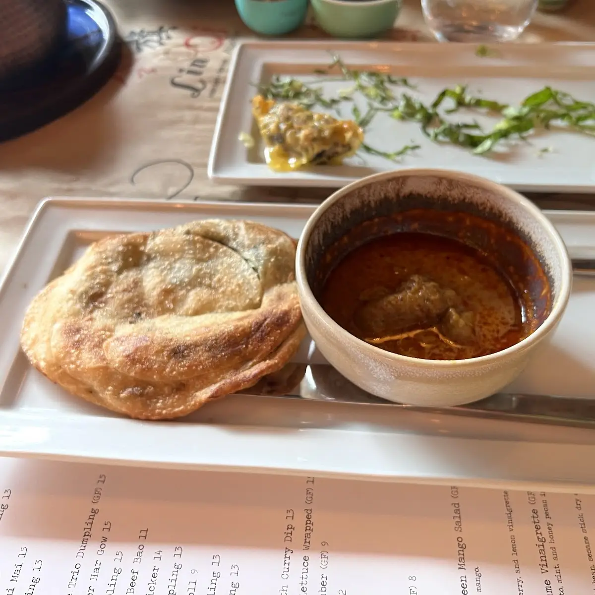 Scallion Pancake with Curry Dip