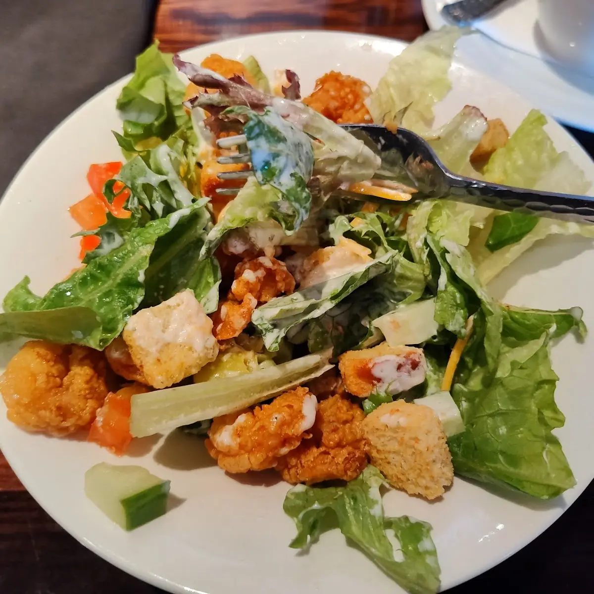 Wild West Shrimp on House Side Salad