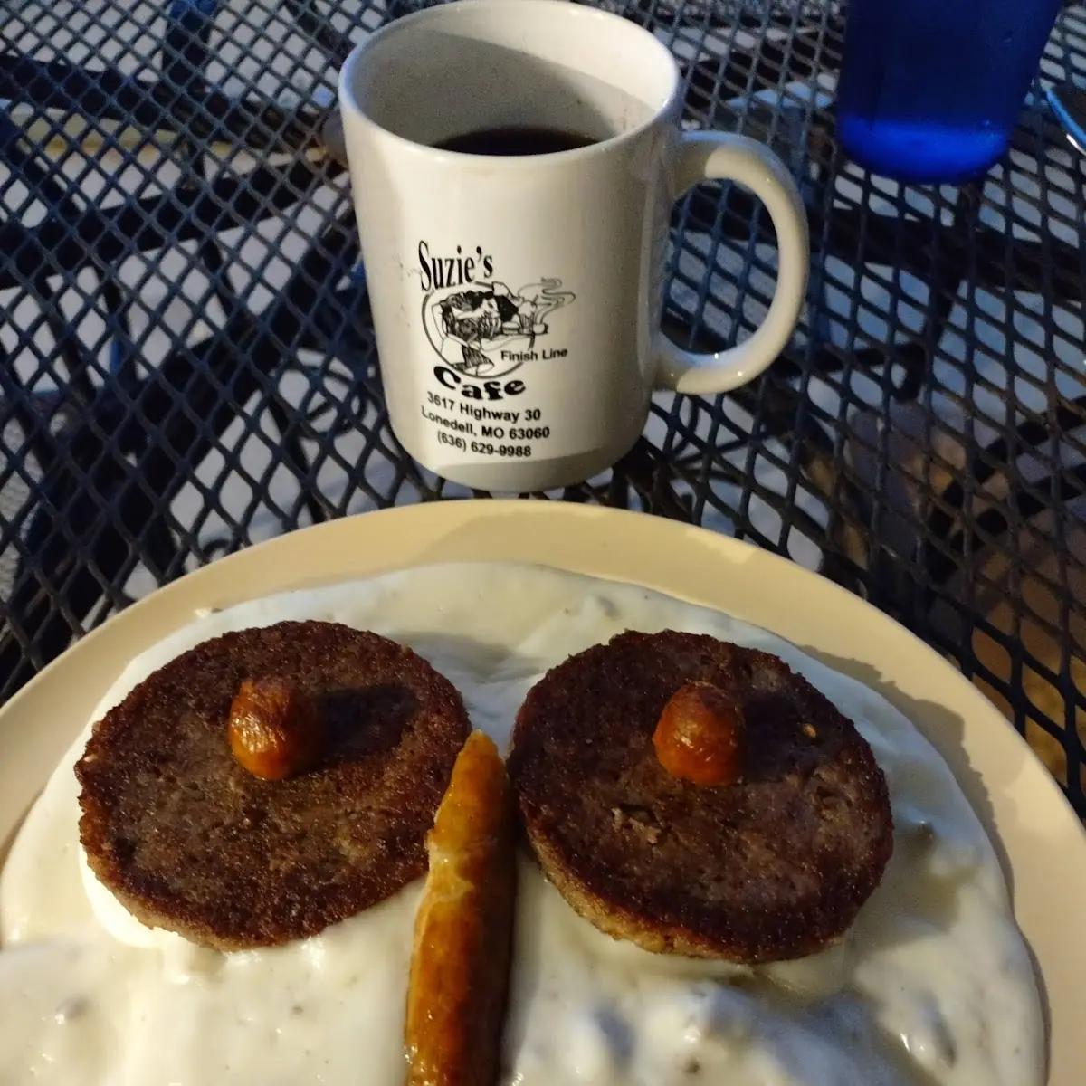 Sausage Gravy and Biscuits with Extra Sausage