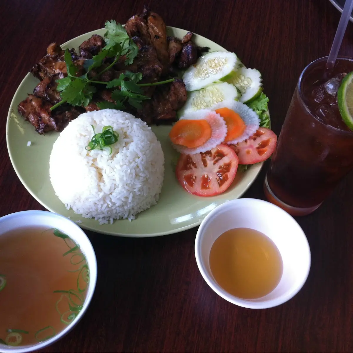 Grill BBQ Chicken Rice Dish
