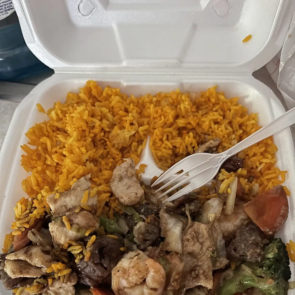 Shrimp Beef and Chicken Teriyaki Dinner