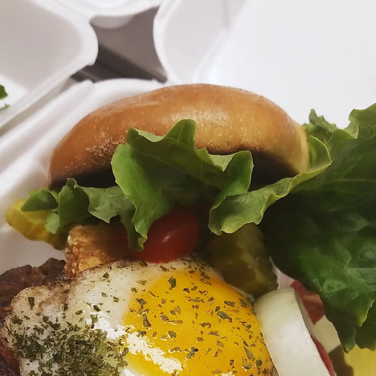 Fried Egg Cheeseburger & Fries
