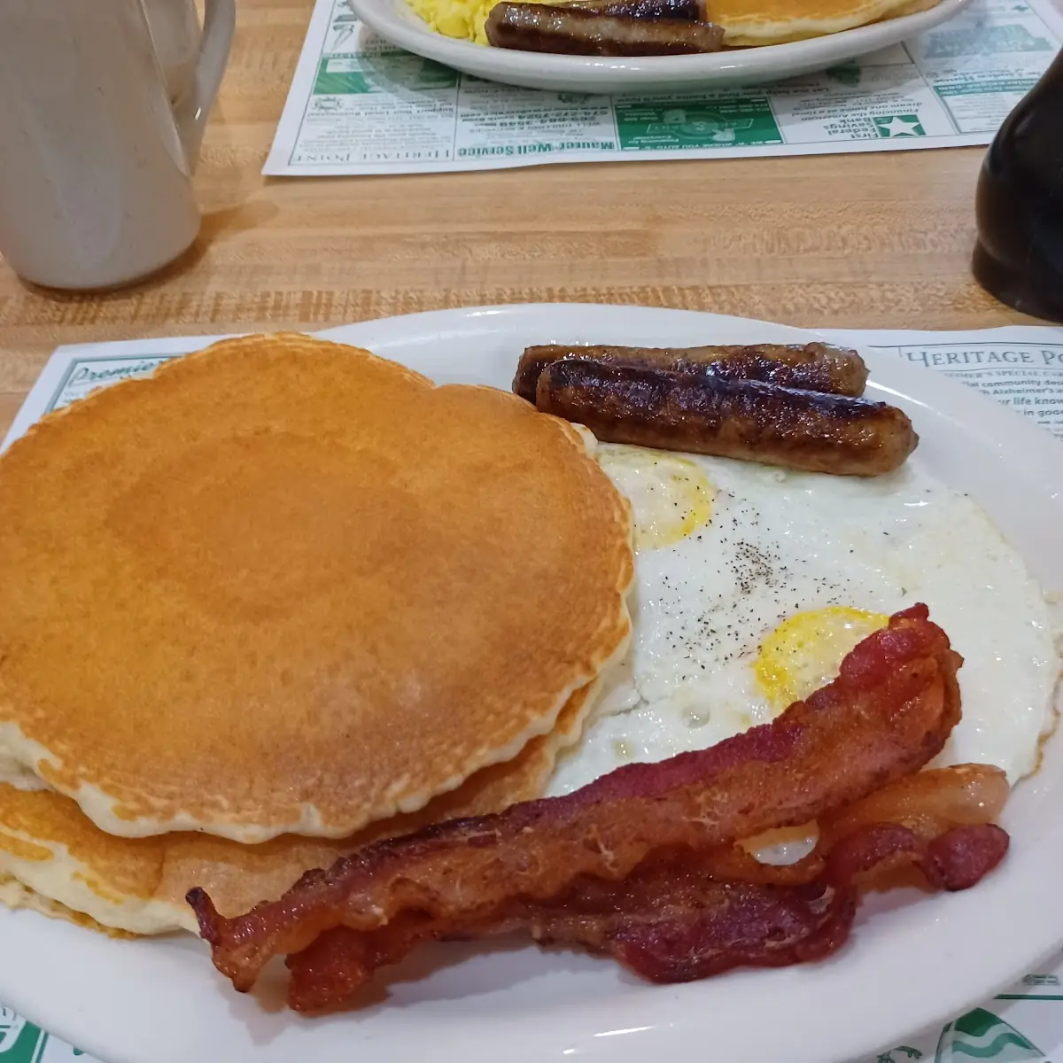 Bacon Sausage or Ham Omelette with Cheese