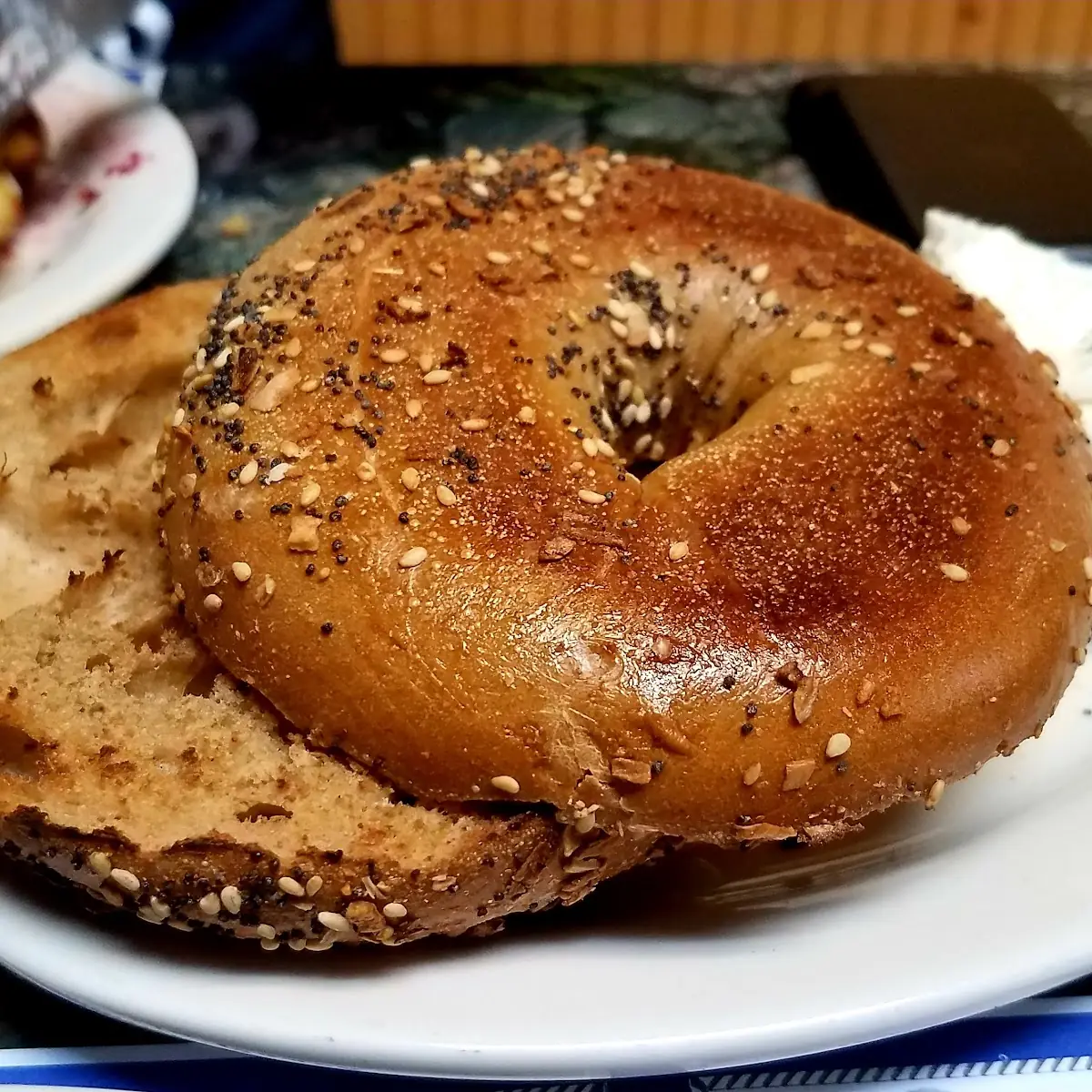 Gluten Free Bagel Toasted in the Oven