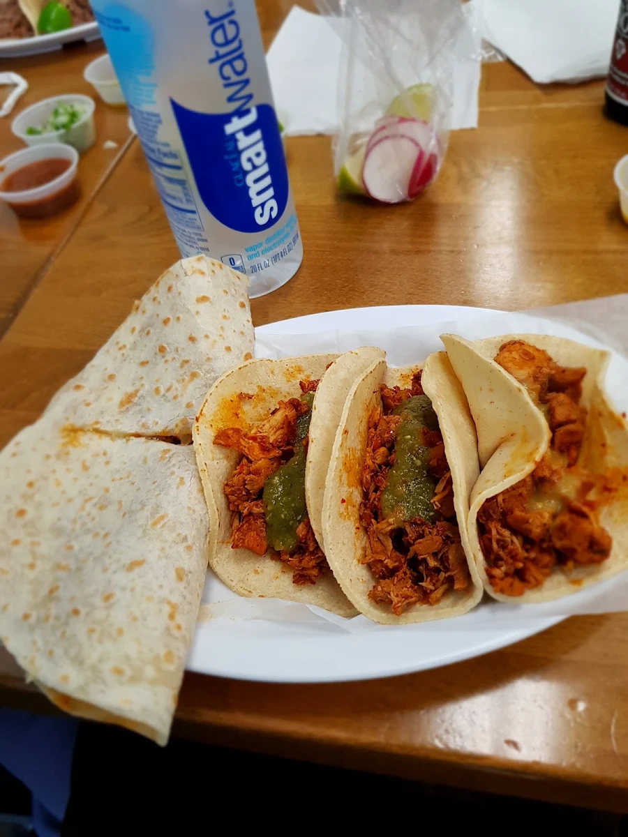 Quesadilla and Chicken Tacos