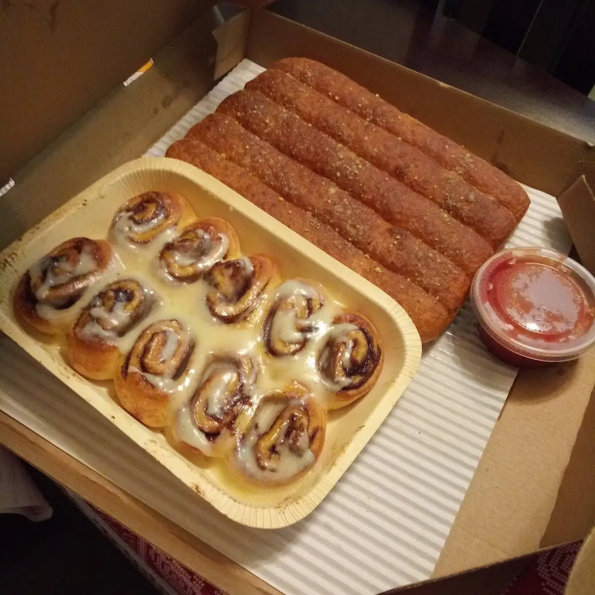 Cinnamon Buns and Bread Sticks