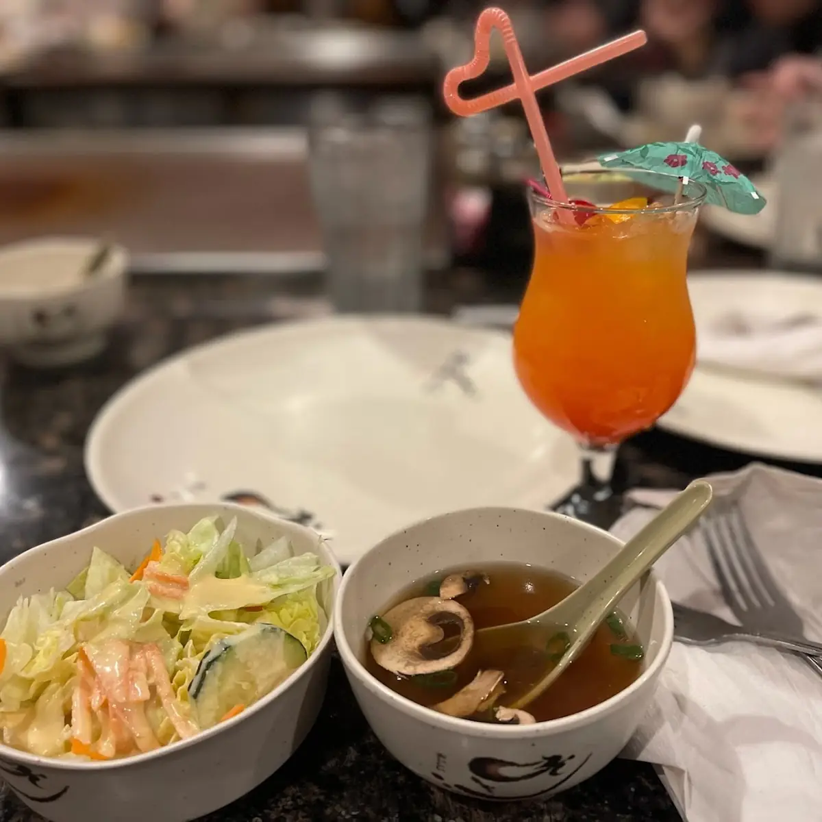Miso Soup and Salad