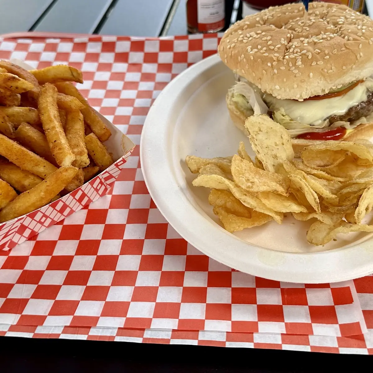 Veggie Burger with Potato Chips
