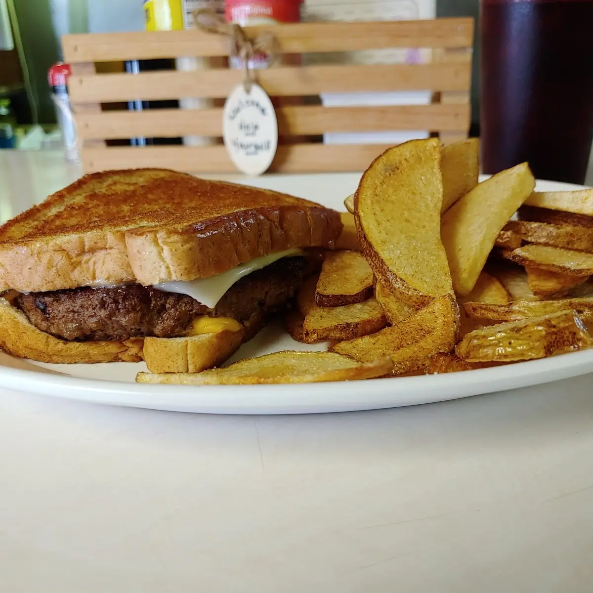 Patty Melt with Home Fries
