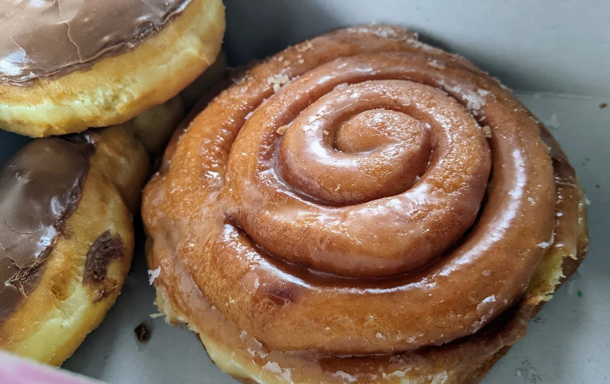Cinnamon Roll Glazed Donut