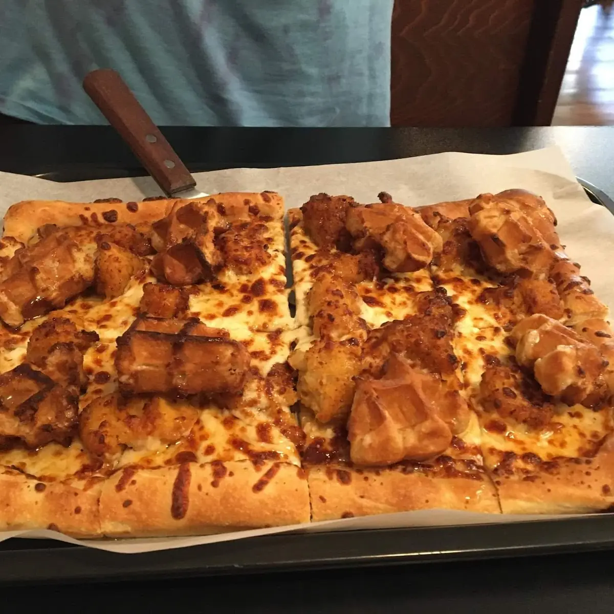 Chicken and Waffles Pizza