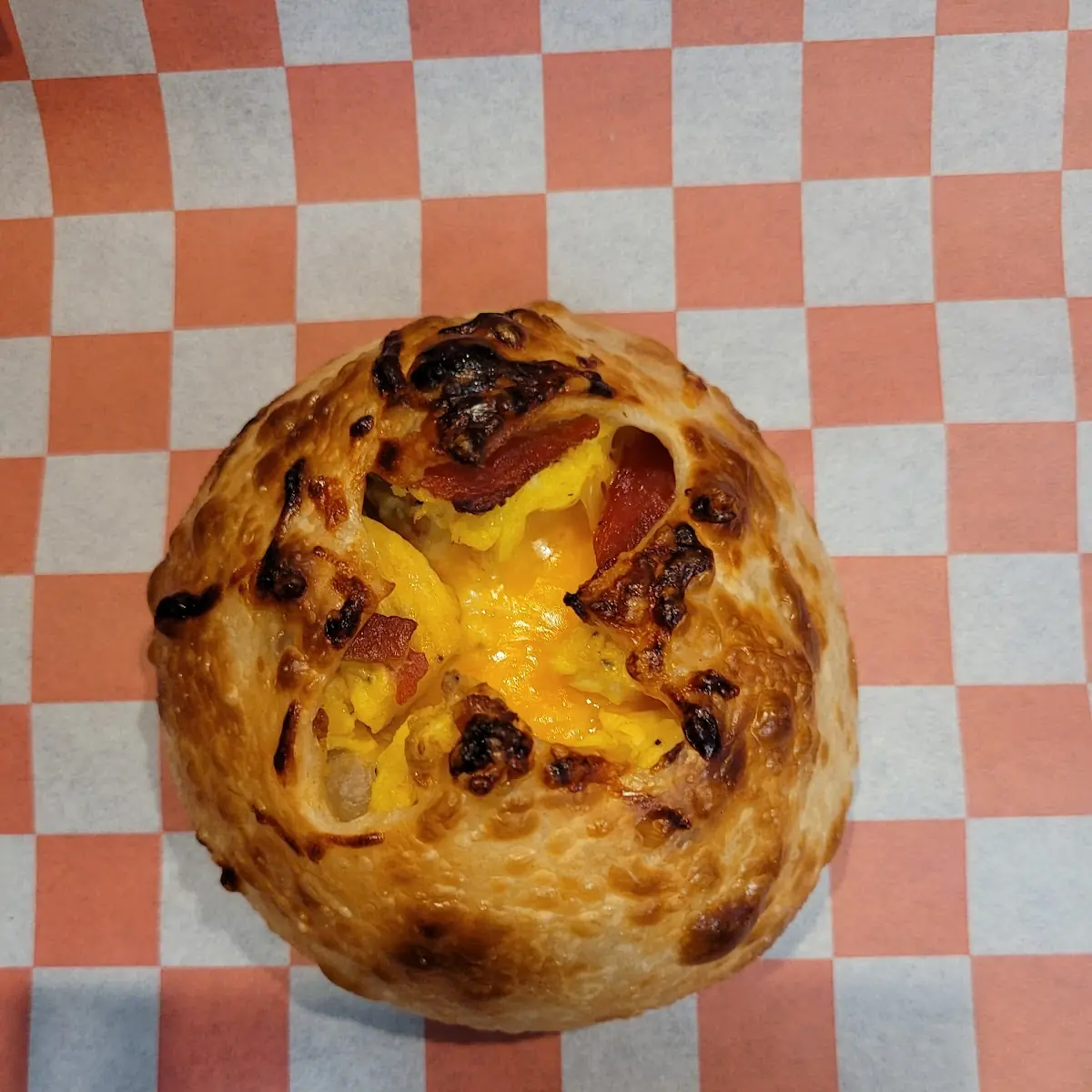 Bacon Egg Cheese Bread Bowl