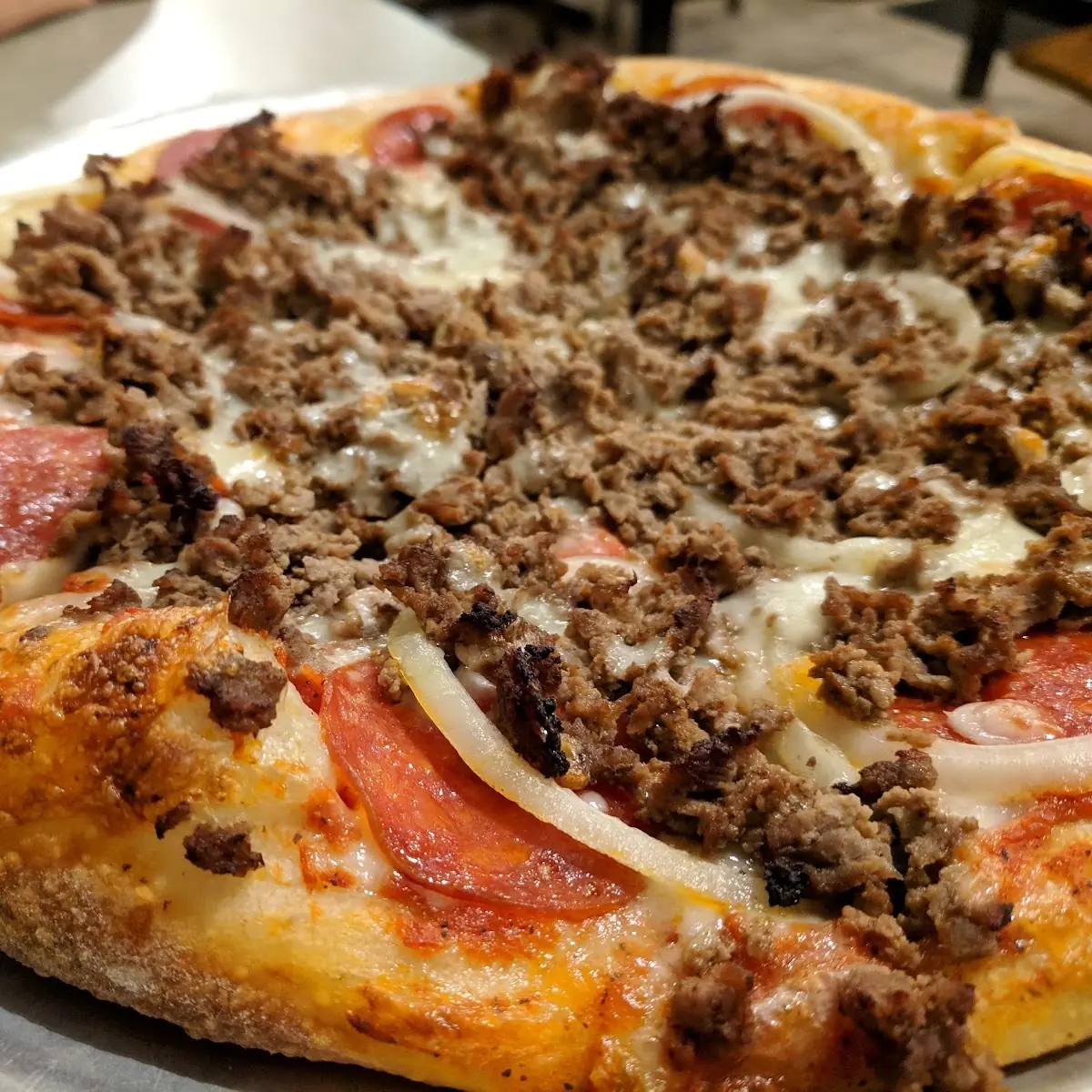 Steak Peppers & Onions Pizza