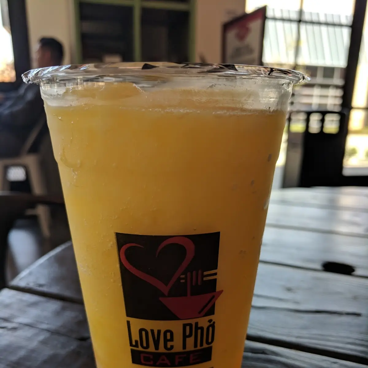 Mango Smoothie with Rainbow Boba