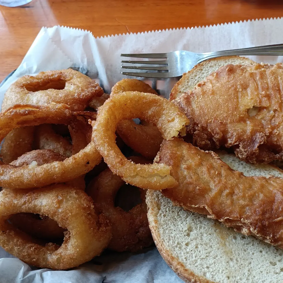 Onion Rings Fried Fish