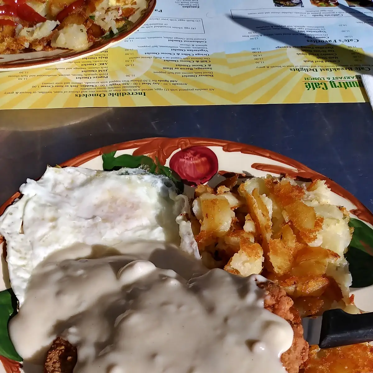 Country Fried Steak and Dip Eggs
