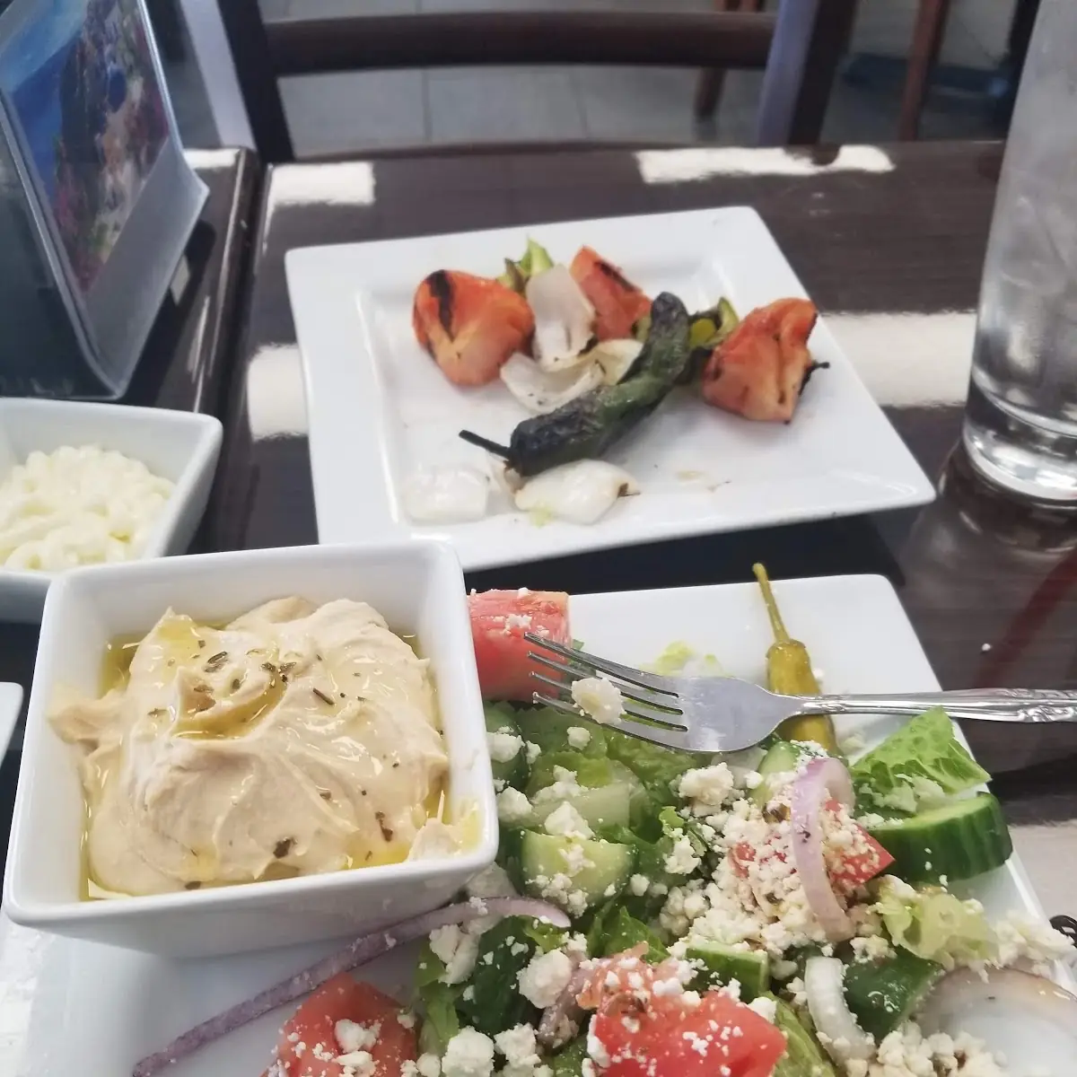 Green Salad with Hummus