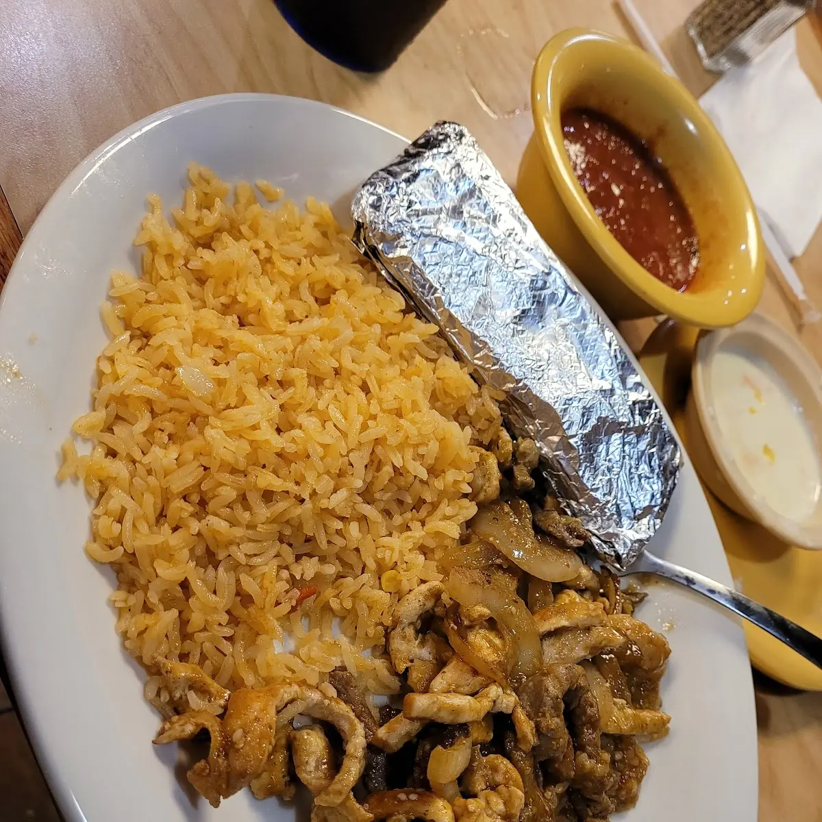 Chile Verde with Chicken & Steak Added Onions