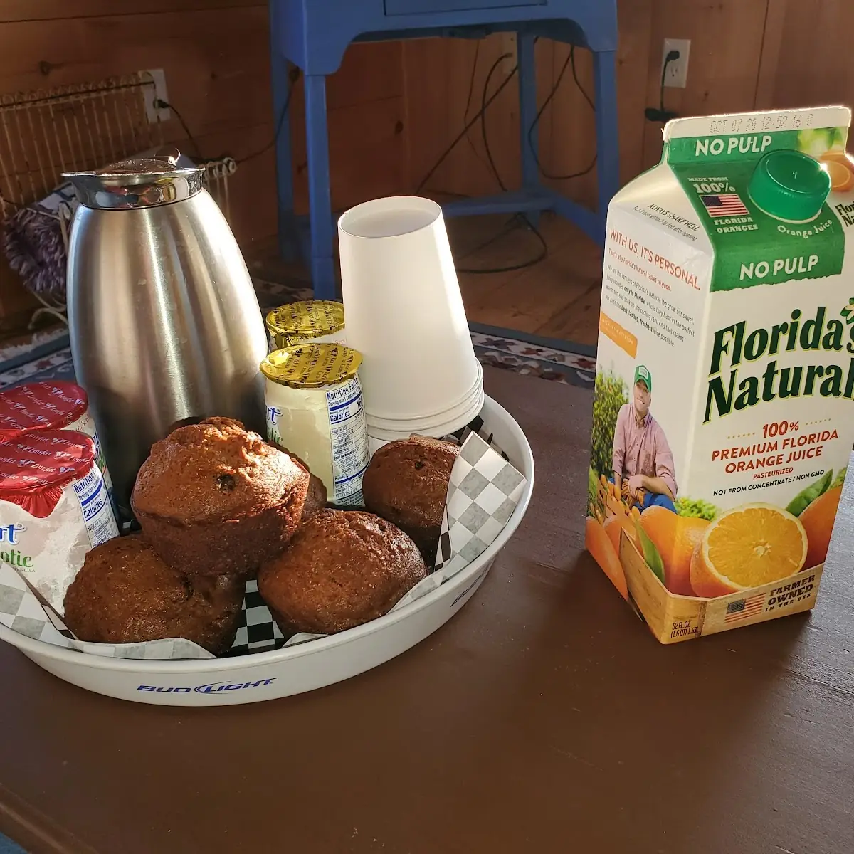 Carrot Cake Muffins Yogurt Coffee