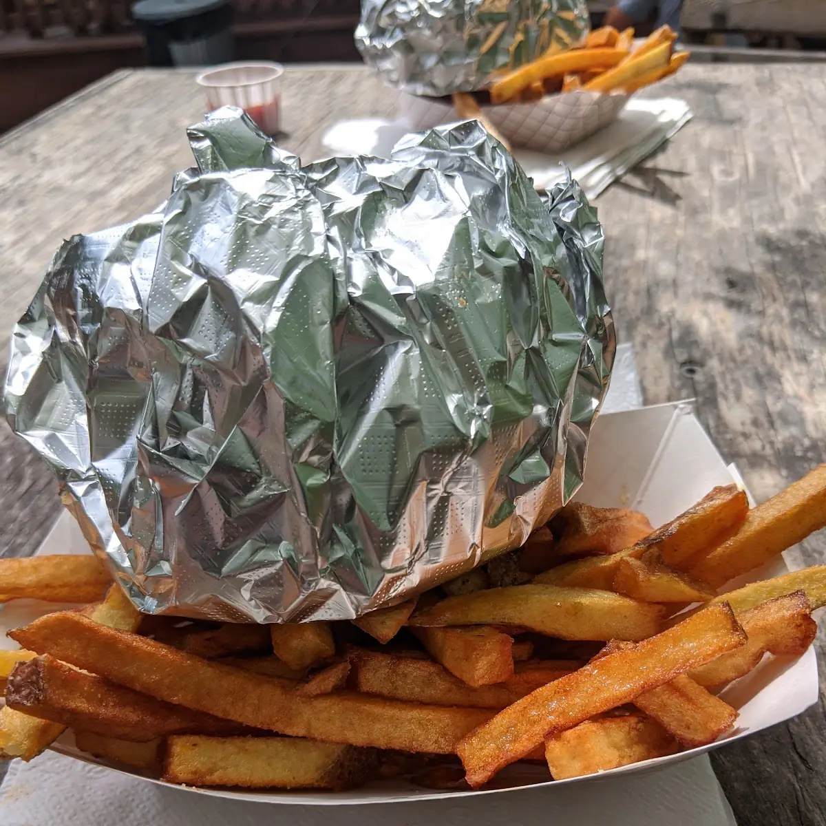 Bronco Burger and Fries