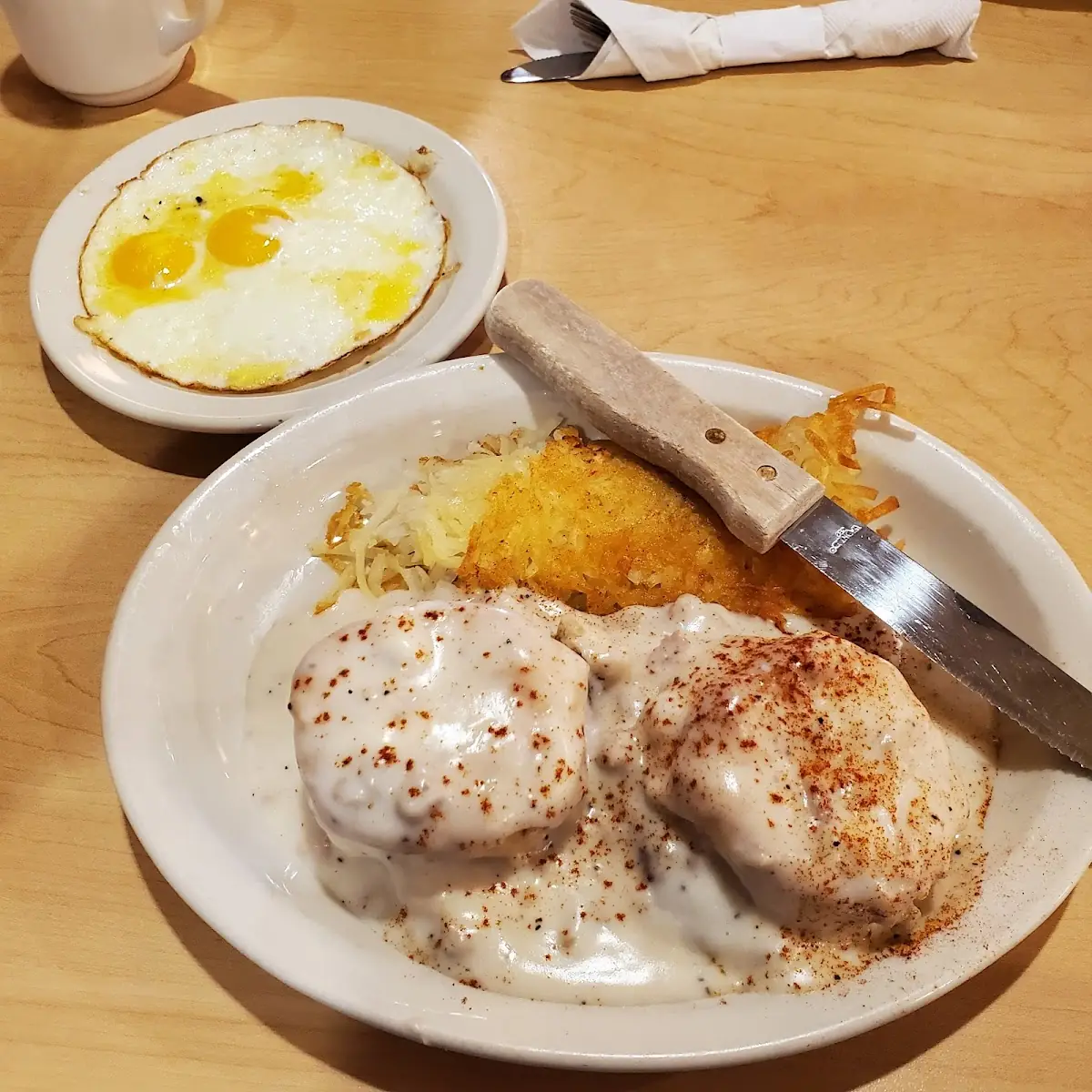 Biscuits & Gravy with Eggs