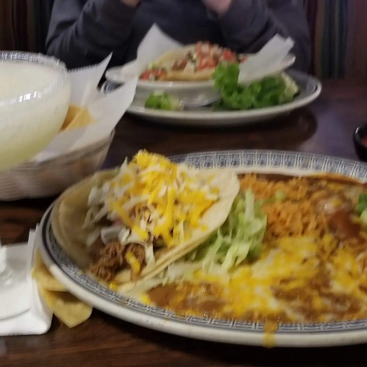 Beef Taco & Cheese Enchiladas Plate