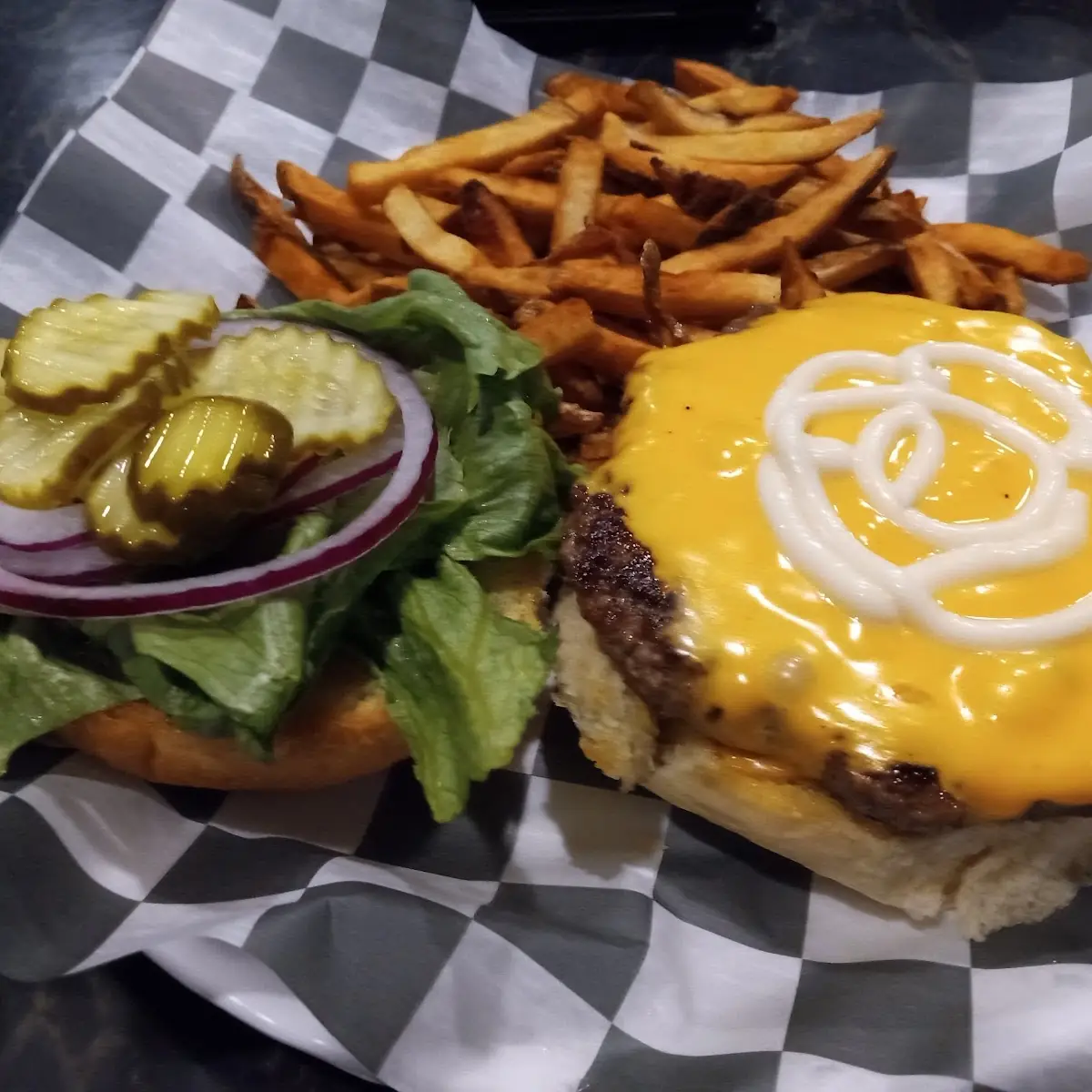 Cheeseburger with Hand Cut Fries