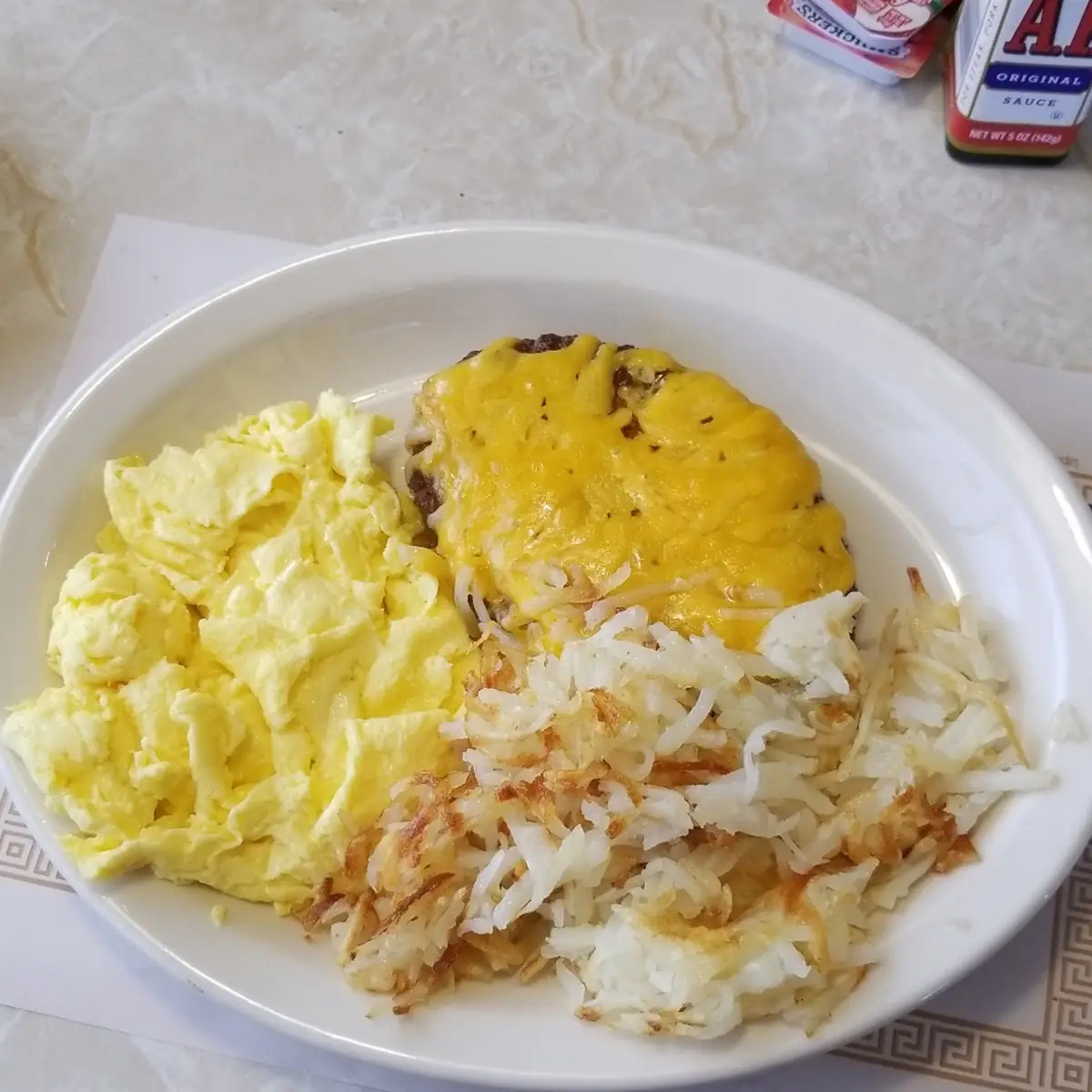 Chopped Steak with Cheddar Cheese