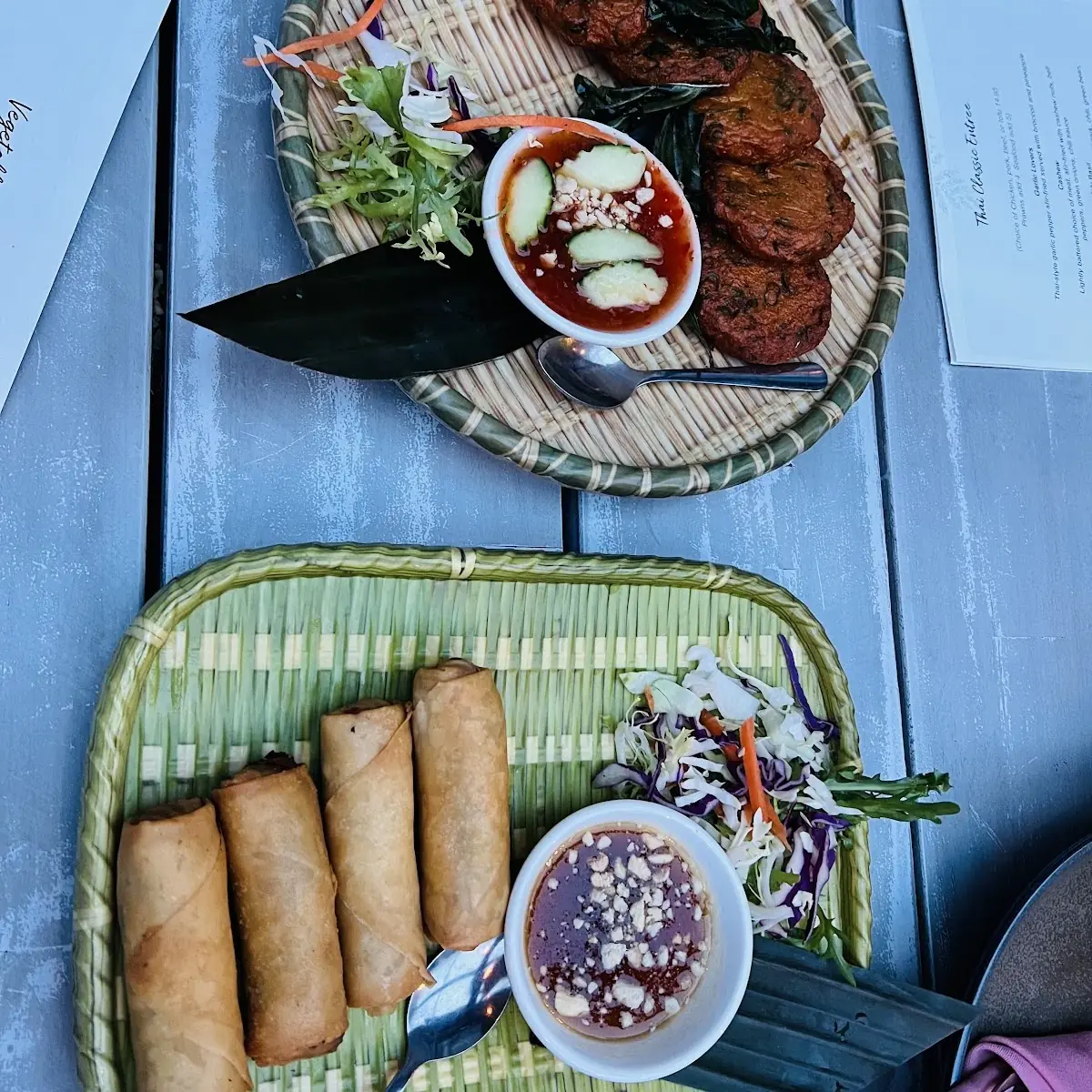 Fish Cakes and Spring Rolls