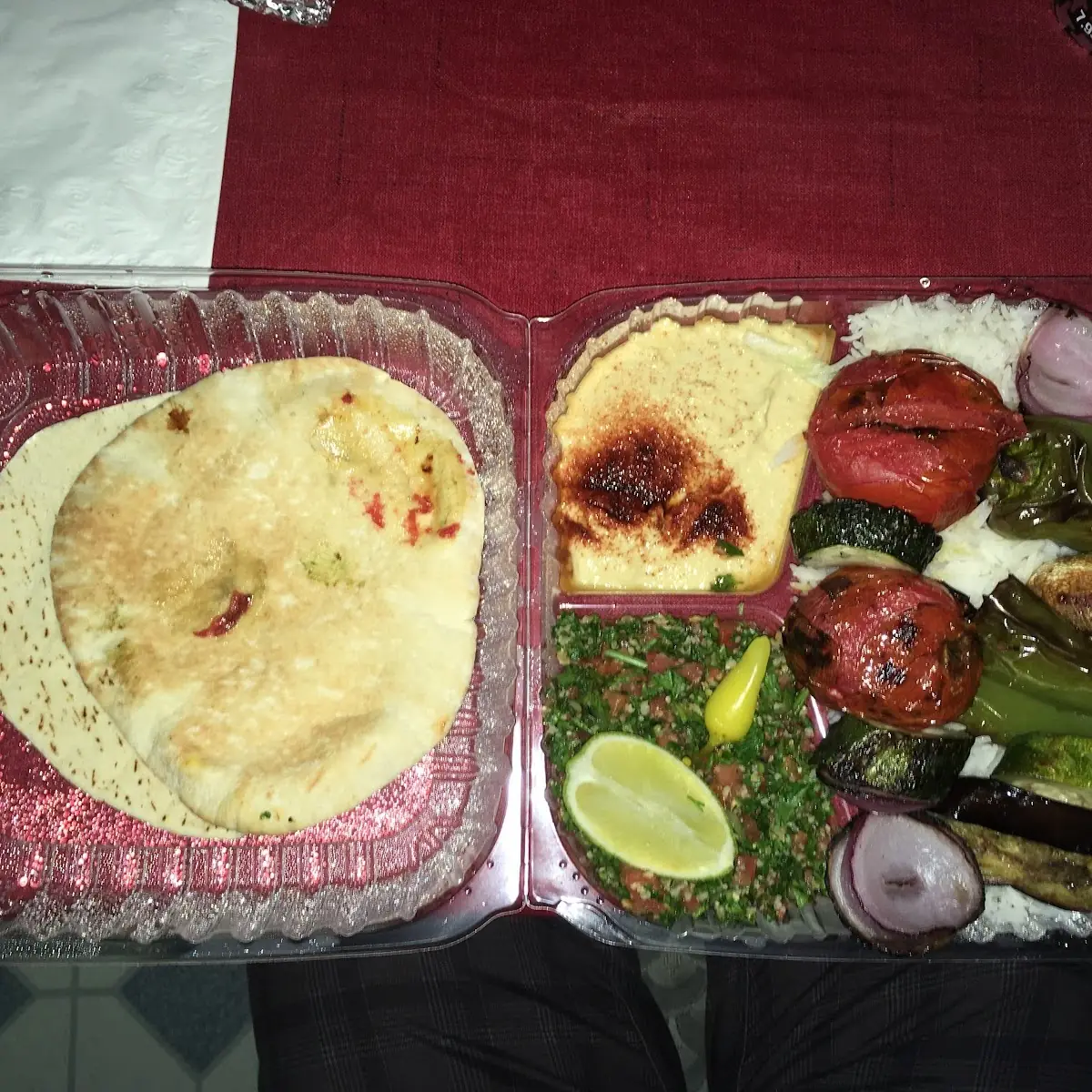 Grilled Vegetables Hummus and Tabuleh